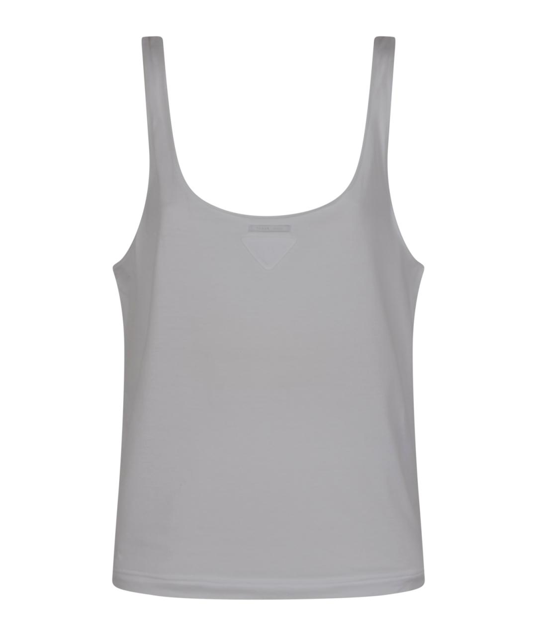 PRADA Белая хлопковая майка, фото 1