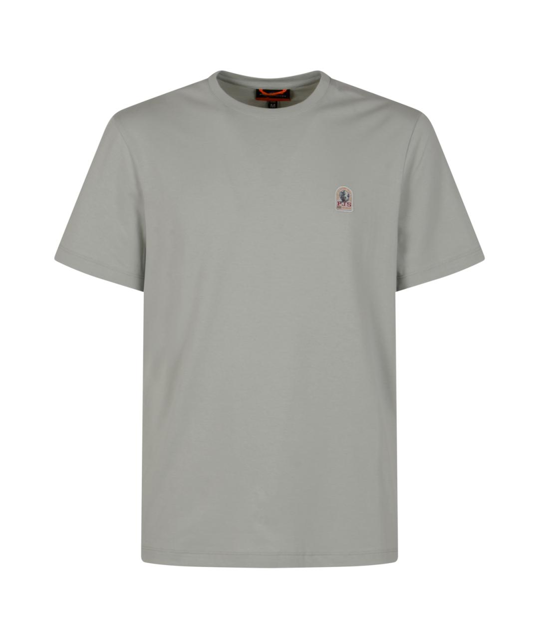 PARAJUMPERS Серая хлопковая футболка, фото 1