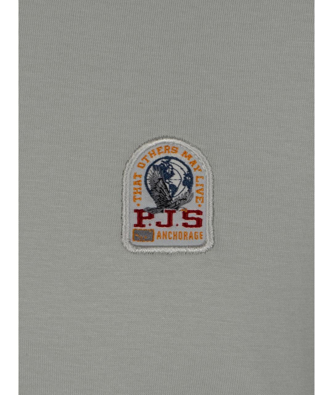 PARAJUMPERS Серая хлопковая футболка, фото 3
