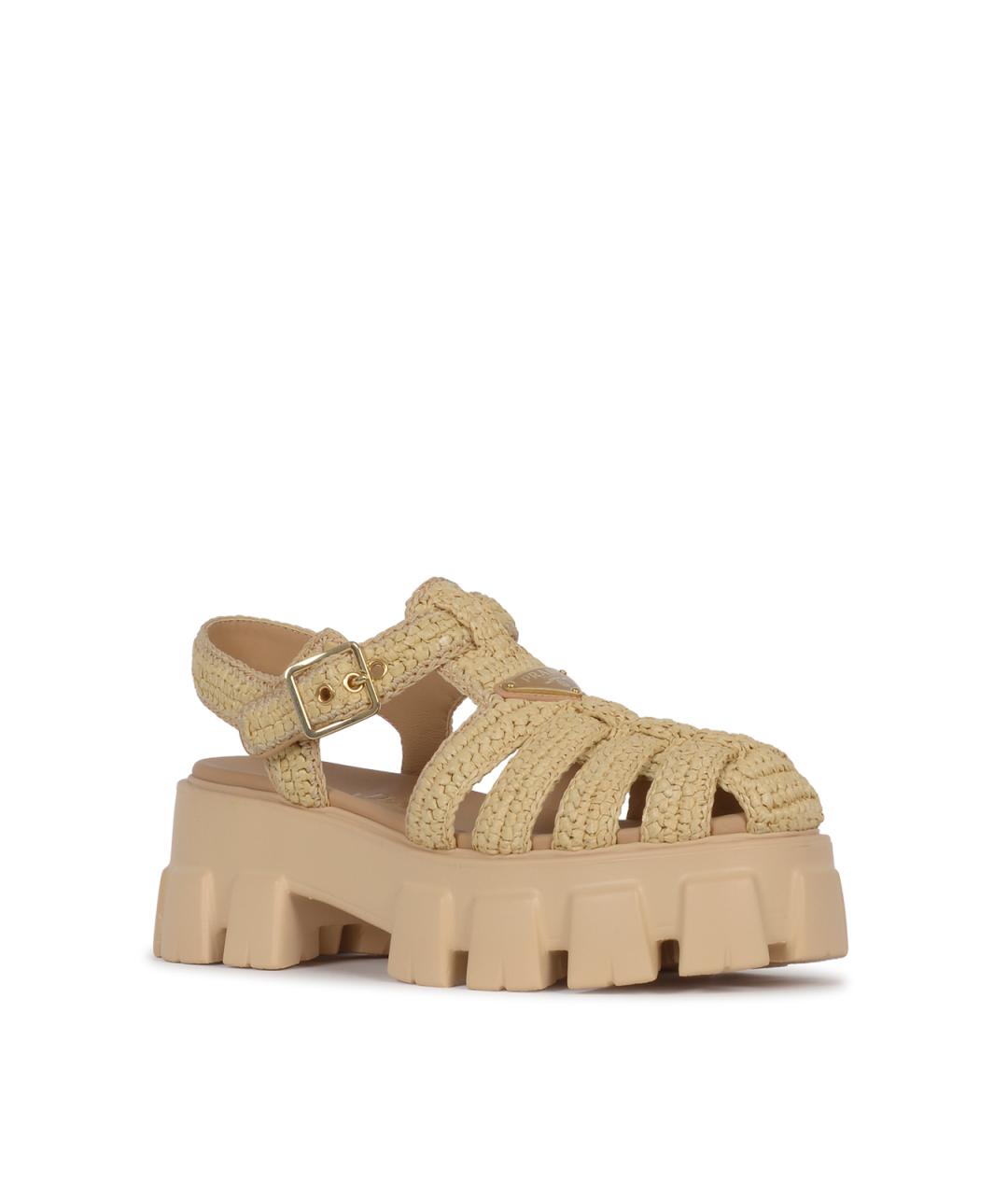 PRADA Бежевые сандалии, фото 2