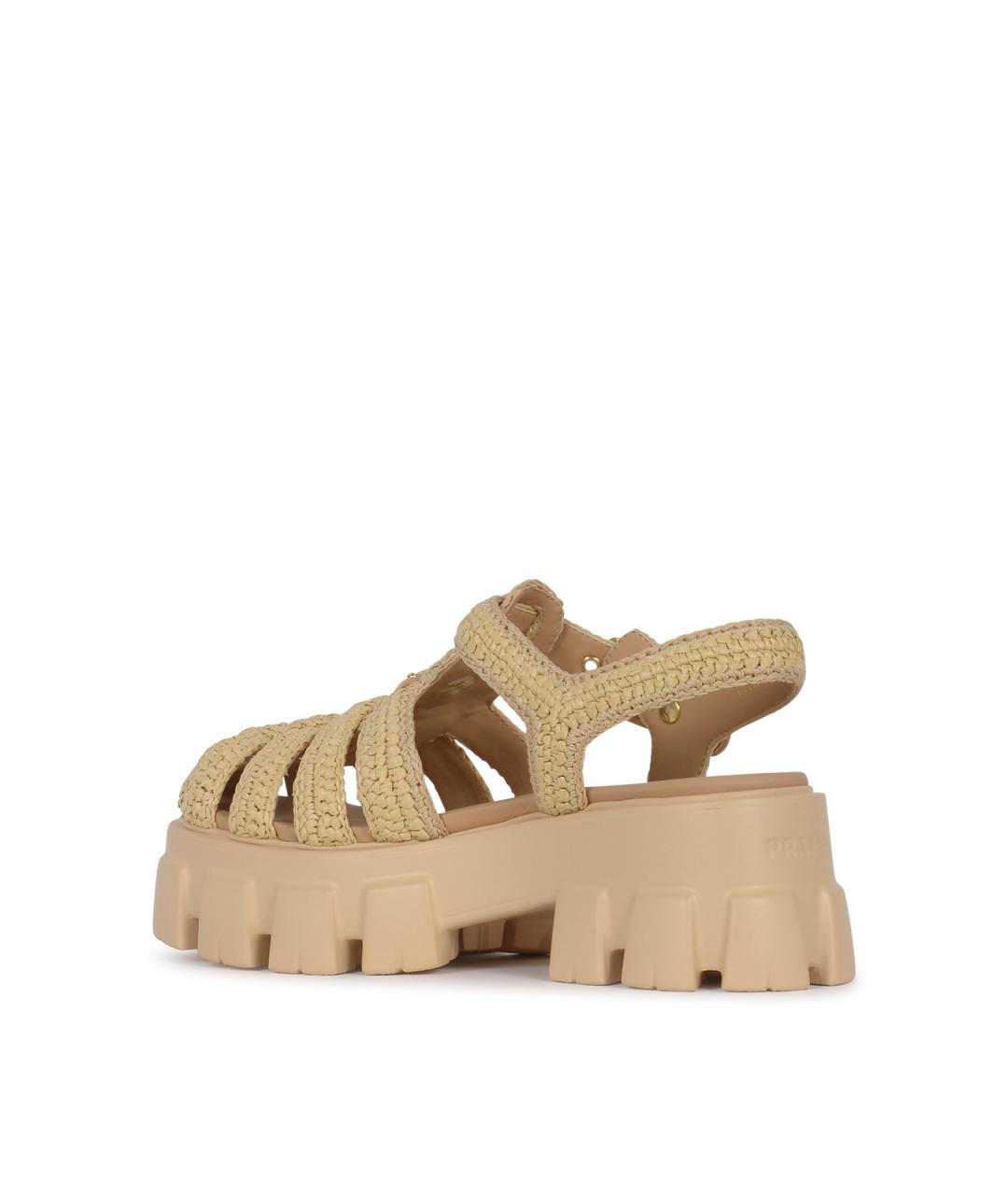 PRADA Бежевые сандалии, фото 3