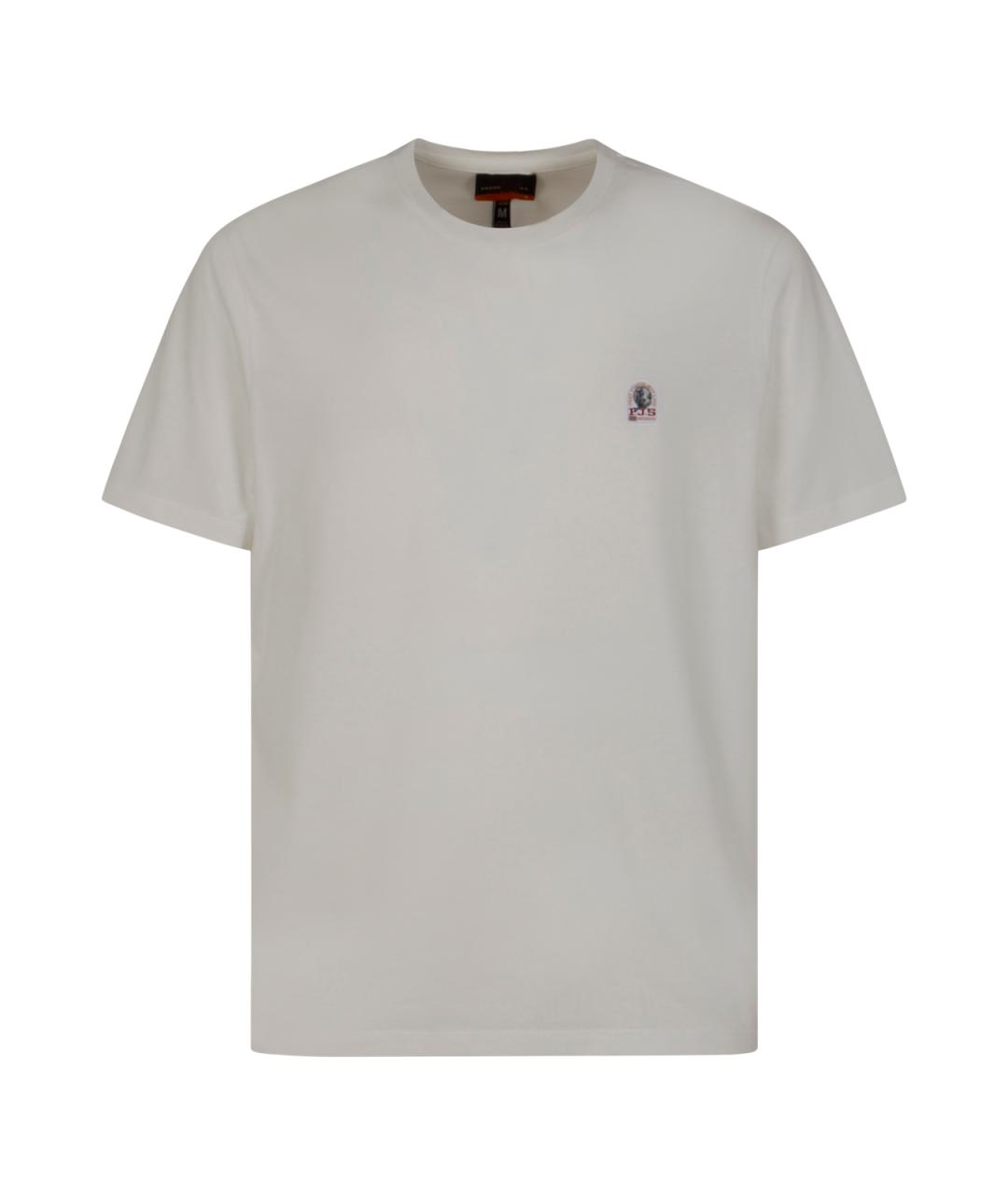 PARAJUMPERS Белая хлопковая футболка, фото 1