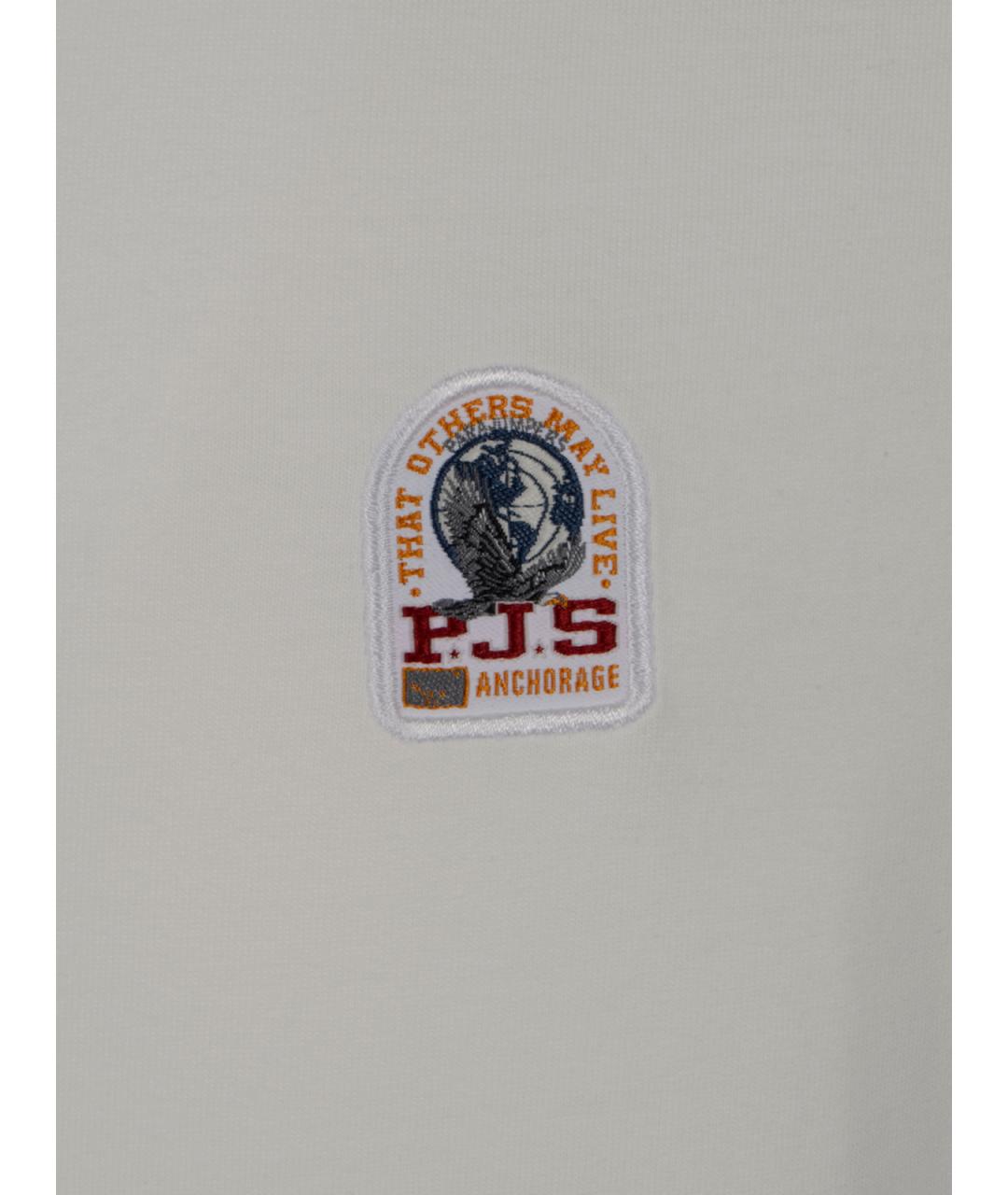 PARAJUMPERS Белая хлопковая футболка, фото 3