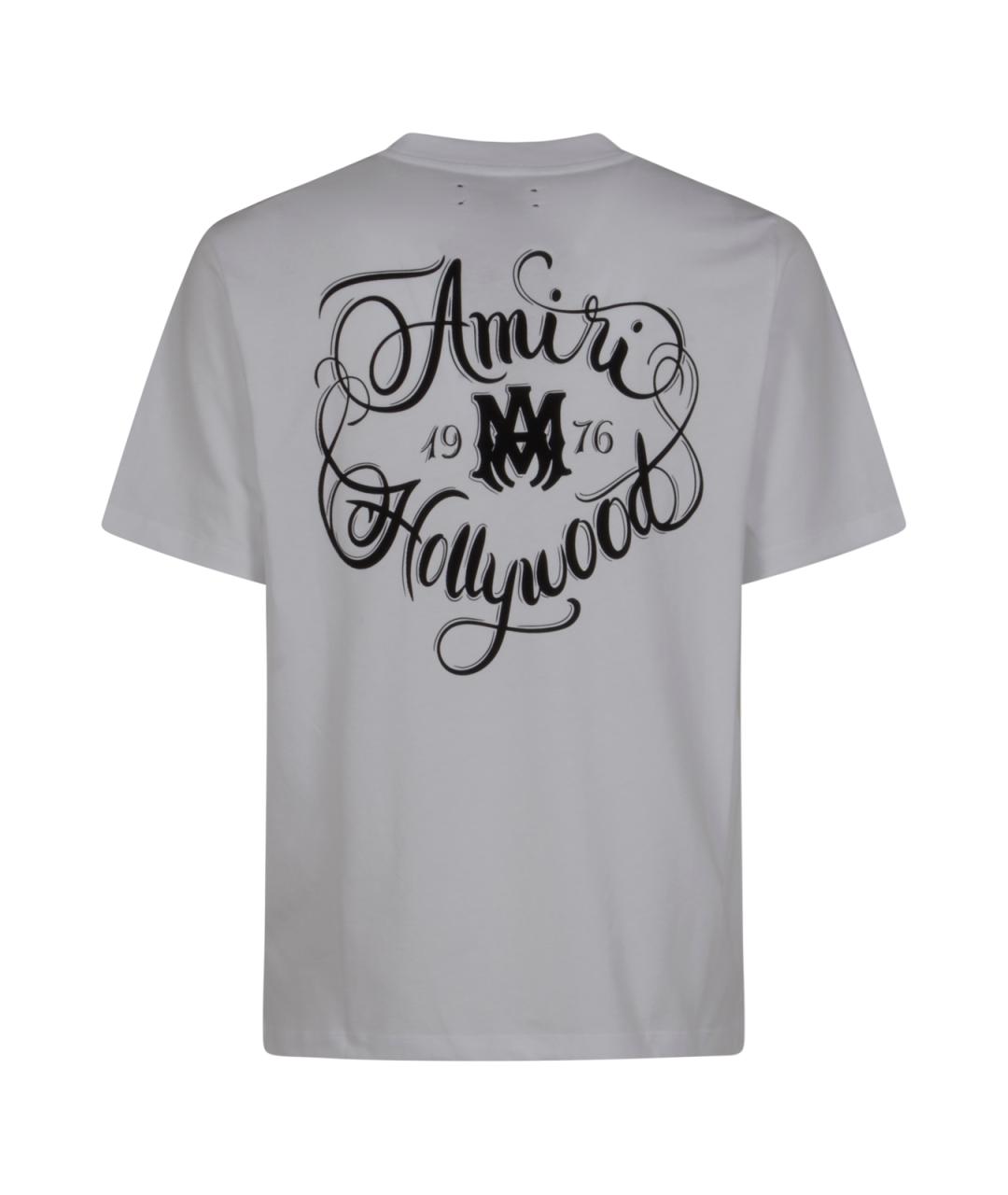 AMIRI Белая хлопковая футболка, фото 2