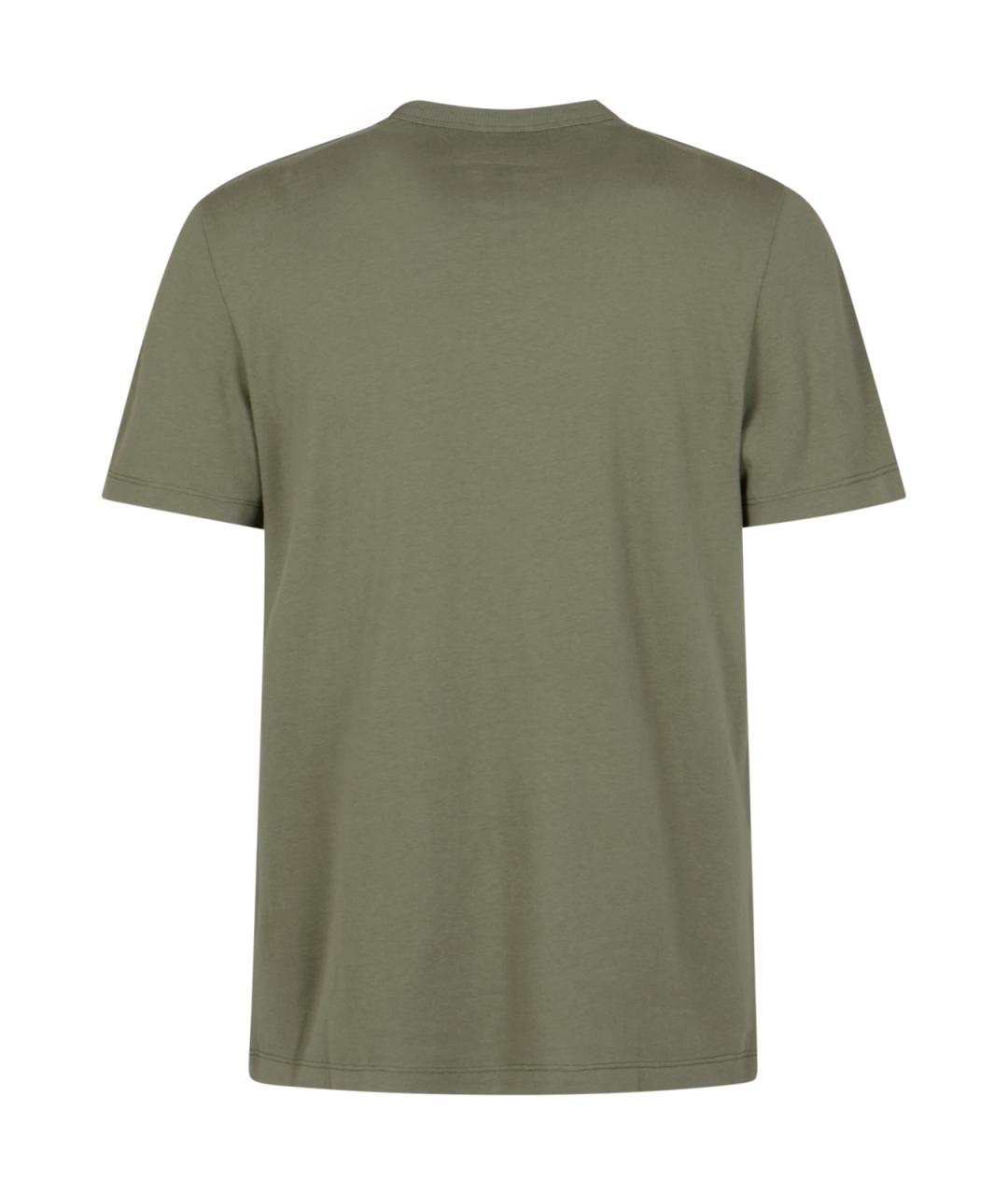 PARAJUMPERS Зеленая хлопковая футболка, фото 2