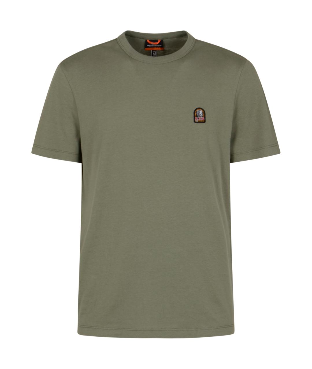 PARAJUMPERS Зеленая хлопковая футболка, фото 1