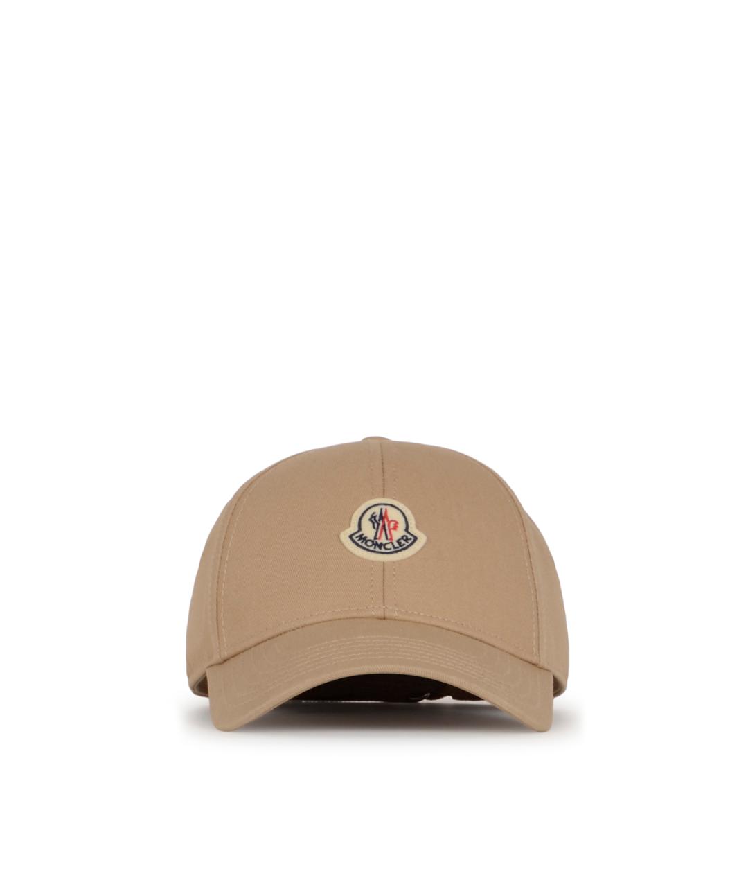 MONCLER Бежевая хлопковая кепка/бейсболка, фото 1
