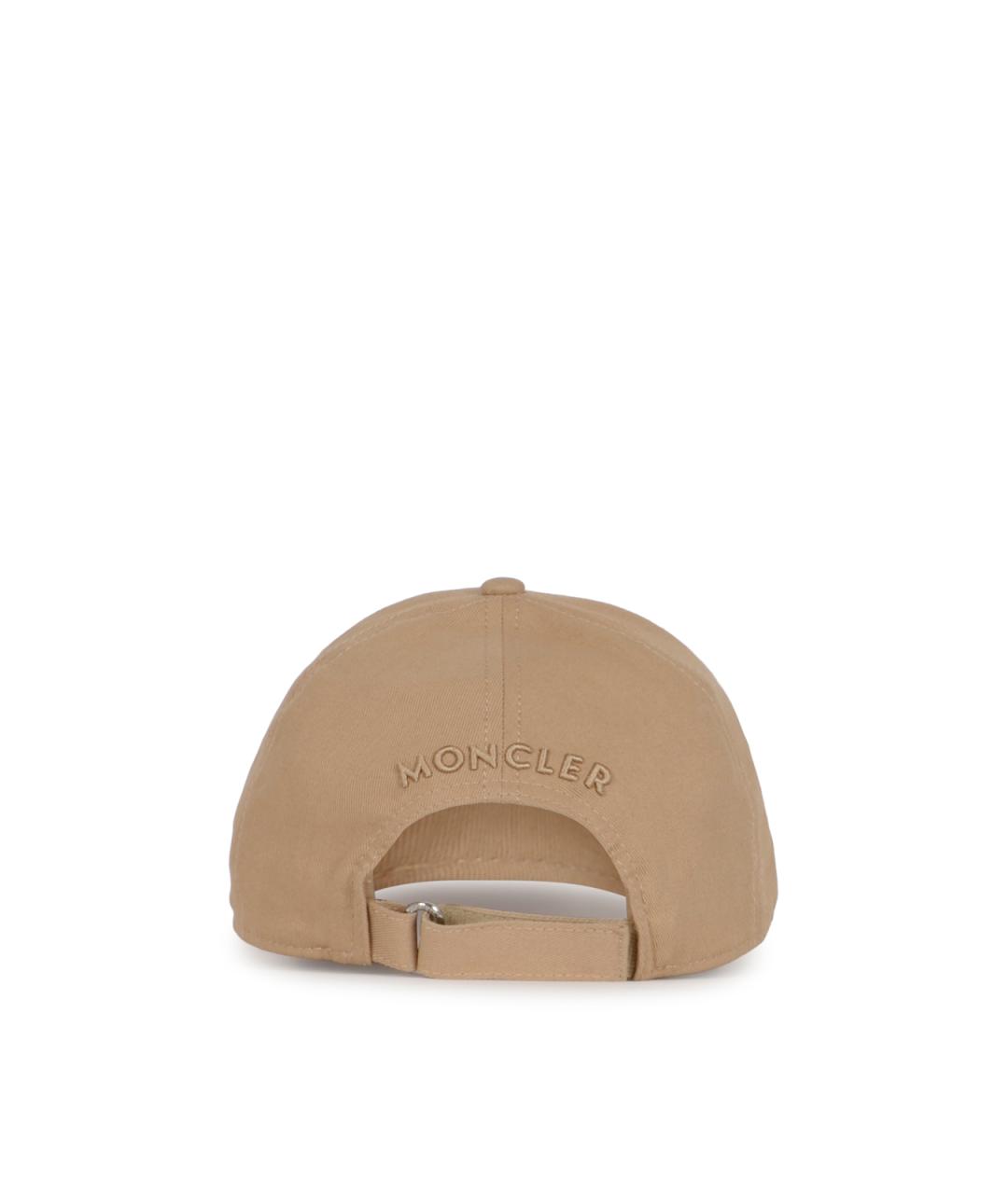 MONCLER Бежевая хлопковая кепка/бейсболка, фото 3
