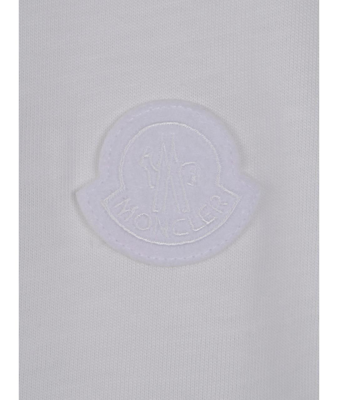 MONCLER Белая хлопковая футболка, фото 5