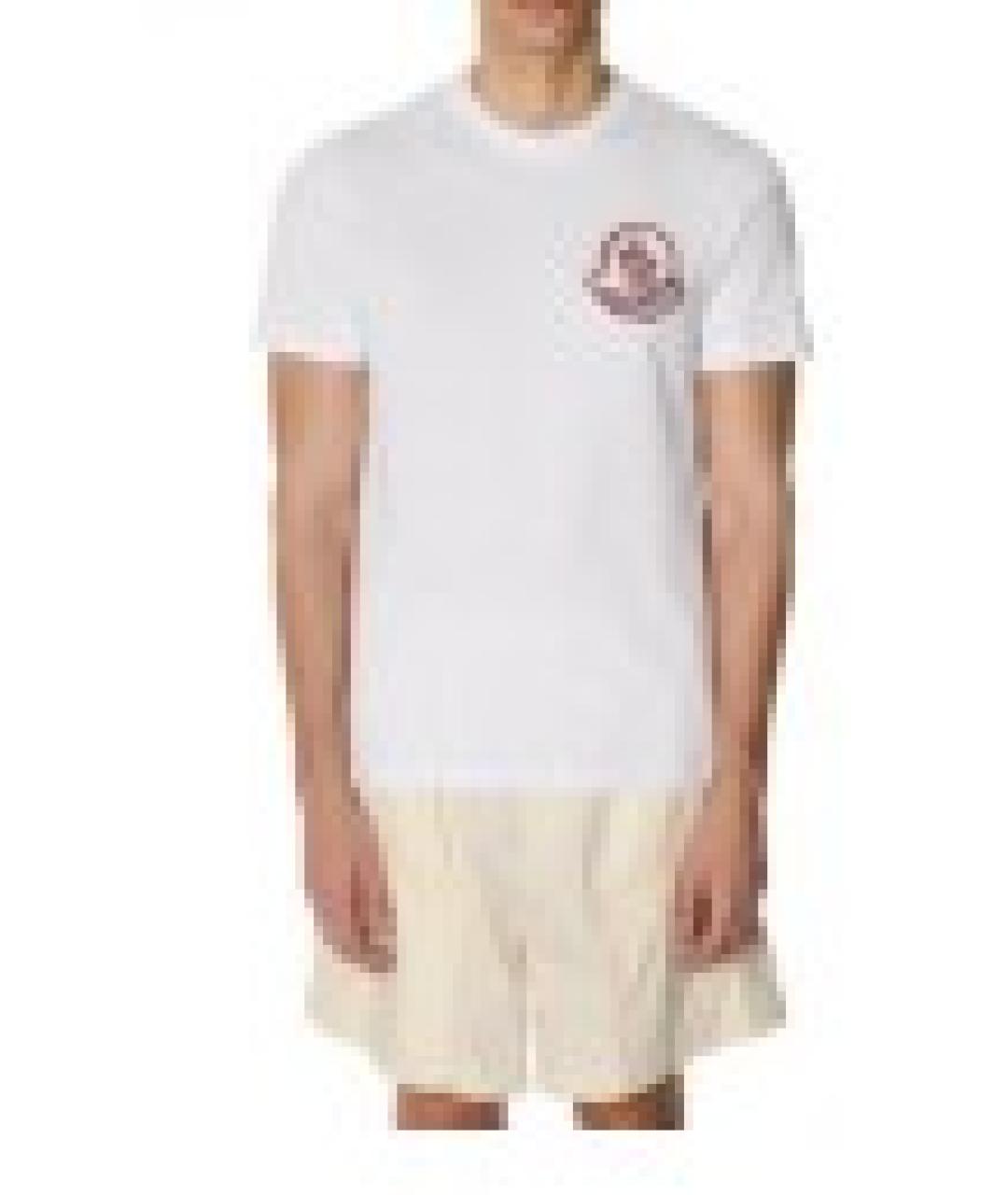 MONCLER Белая хлопковая футболка, фото 7