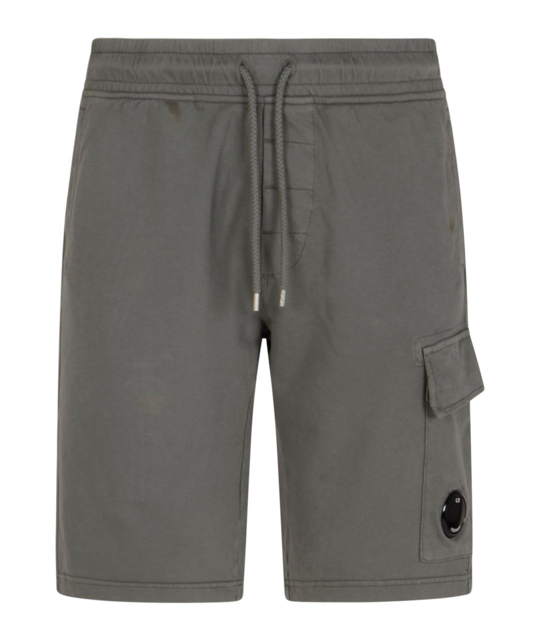 CP COMPANY Серые хлопковые шорты, фото 1
