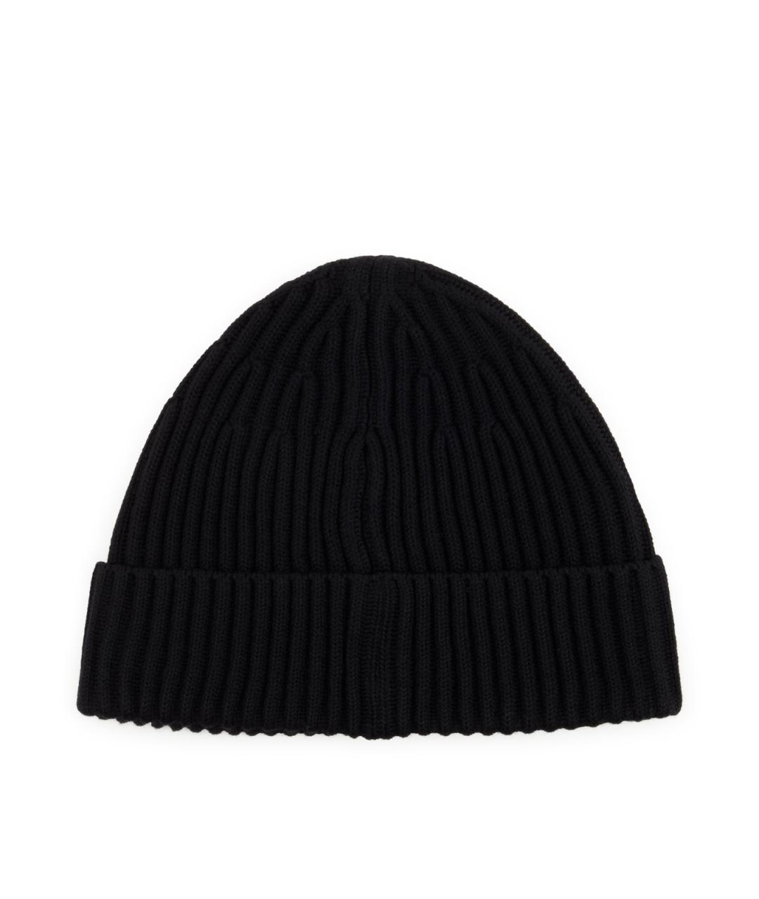 STONE ISLAND Черная шерстяная шапка, фото 2