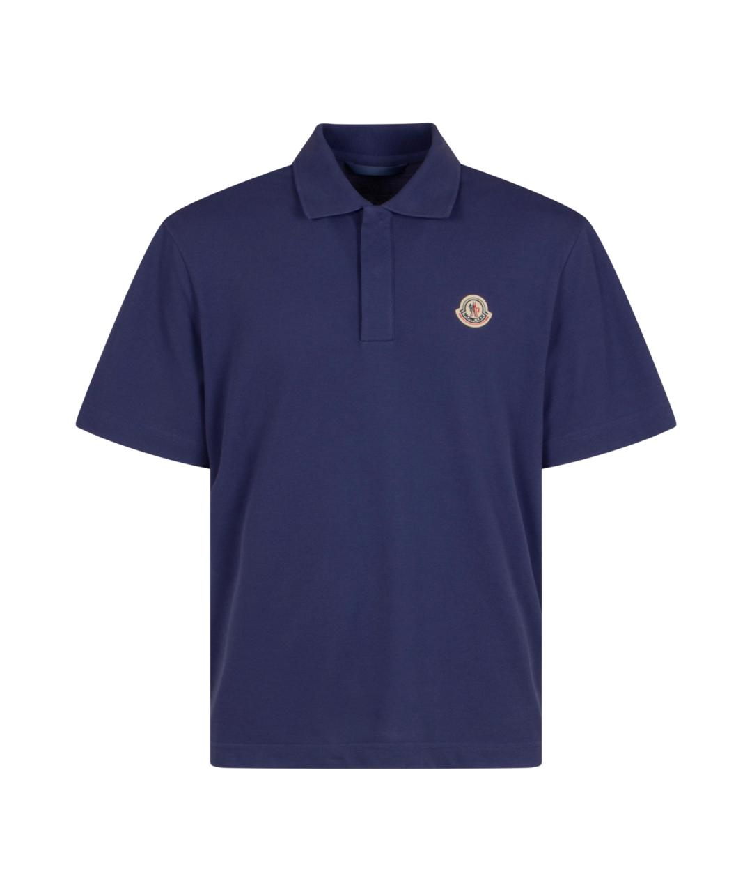 MONCLER Синяя хлопковая футболка, фото 1