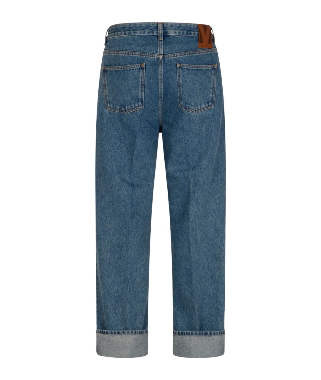 VALENTINO Синие хлопковые прямые джинсы, фото 2