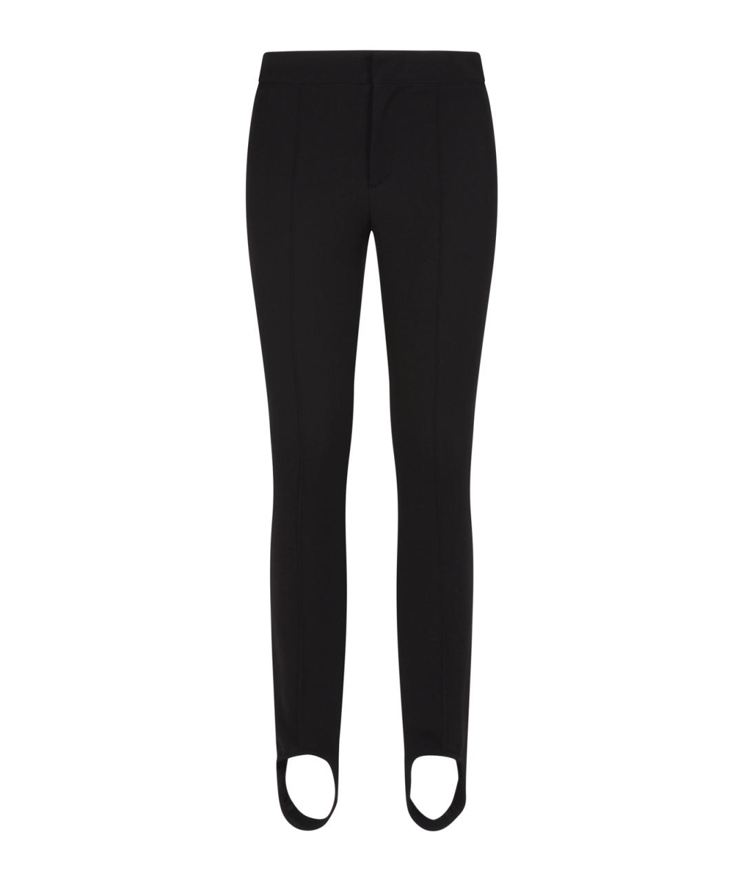 MONCLER GRENOBLE Черные полиамидовые прямые брюки, фото 1