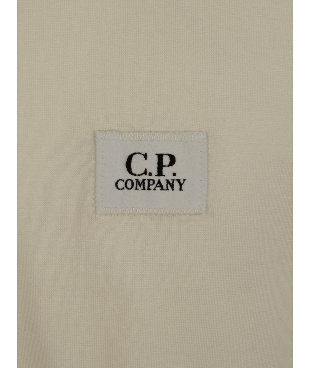 CP COMPANY Бежевая хлопковая футболка, фото 3