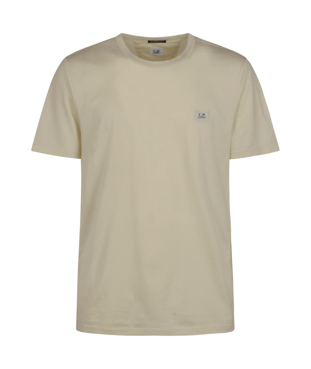CP COMPANY Бежевая хлопковая футболка, фото 1