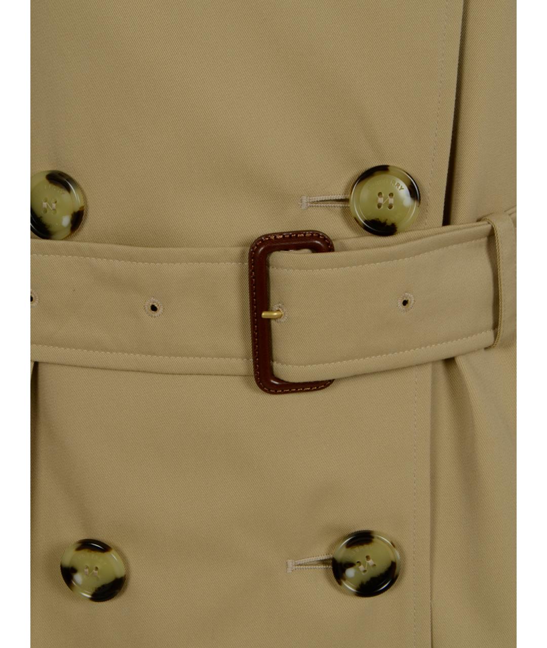 BURBERRY Бежевый хлопковый тренч/плащ, фото 3