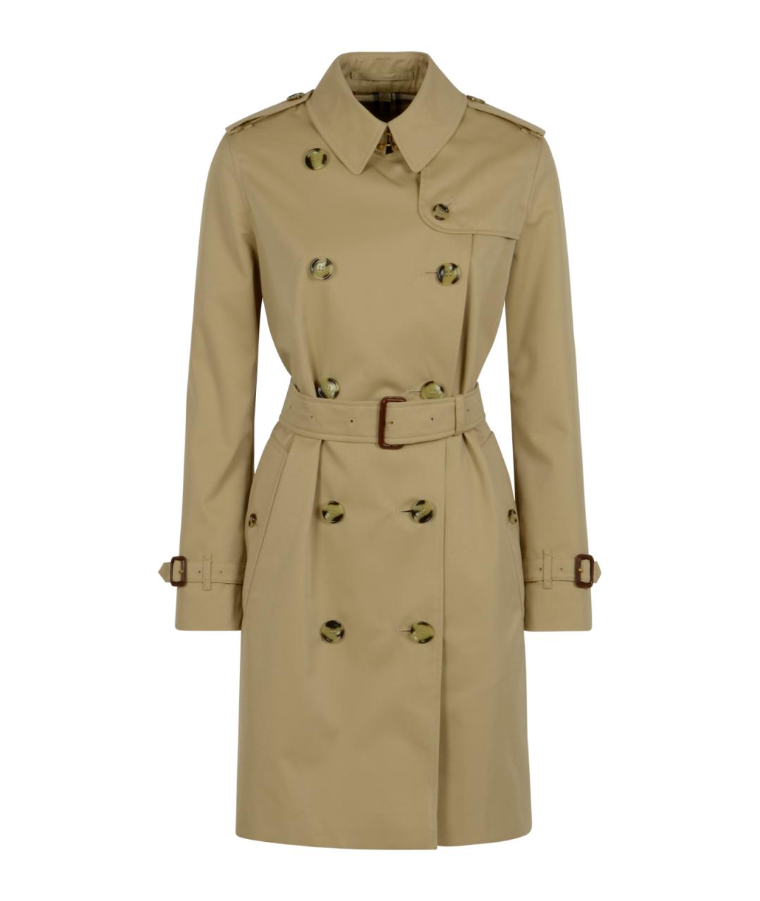 BURBERRY Бежевый хлопковый тренч/плащ, фото 1