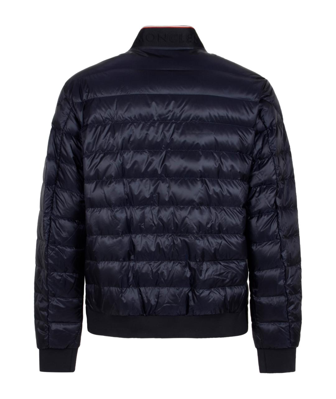 MONCLER Темно-синий синтетический пуховик, фото 2