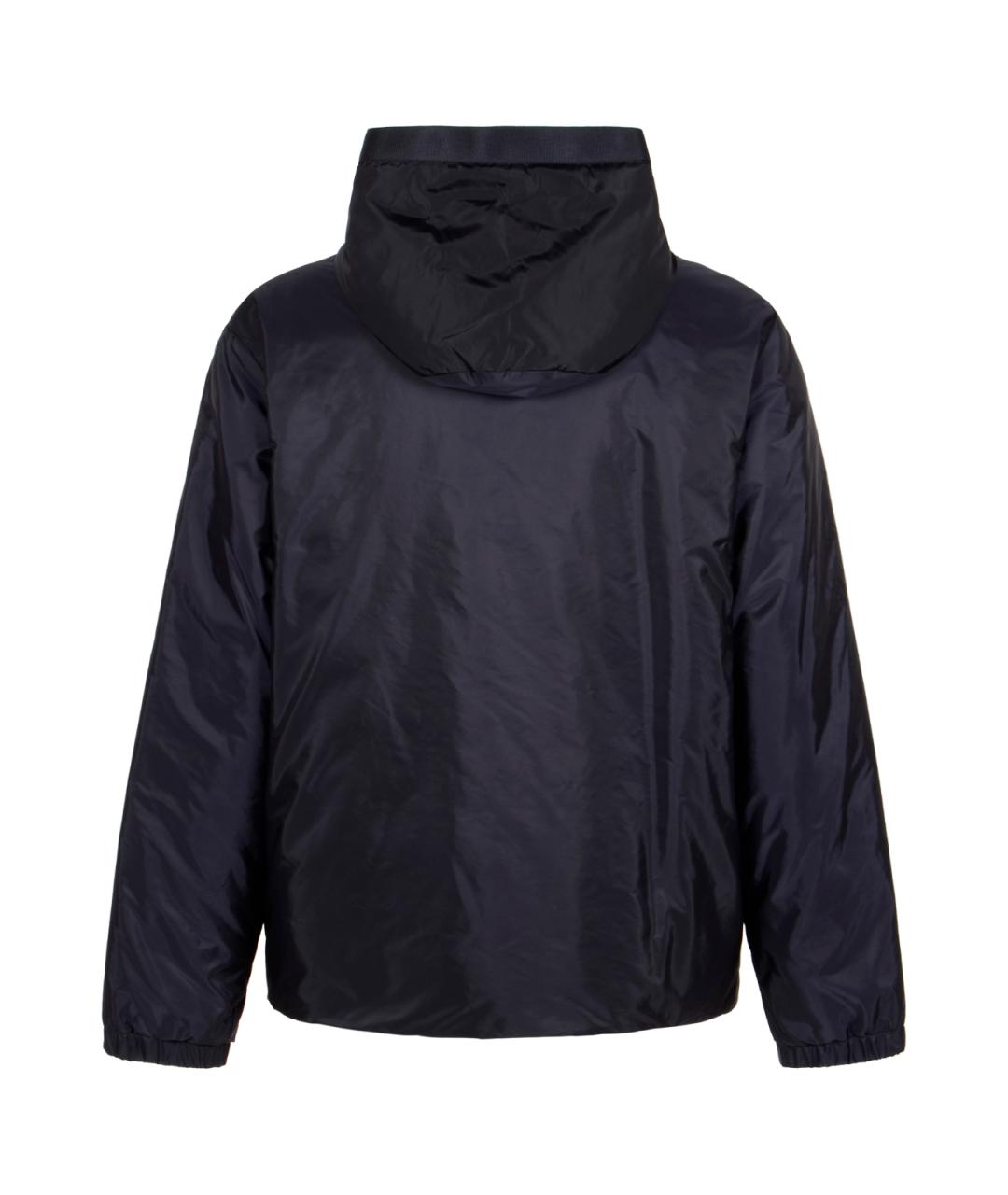 MONCLER Темно-синяя синтетическая куртка, фото 2
