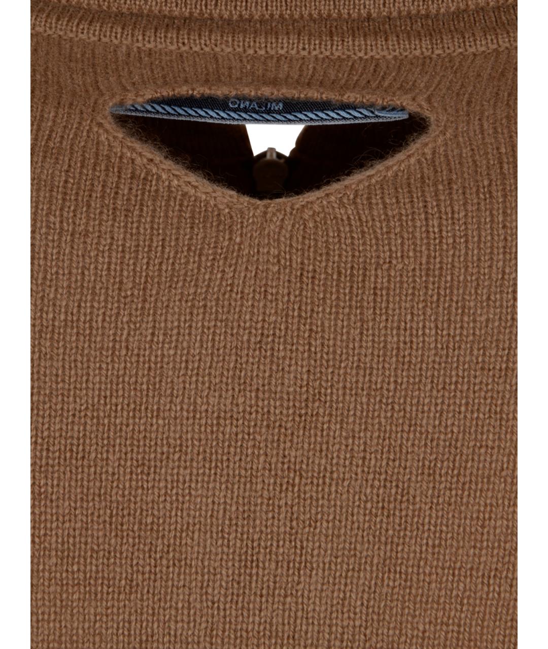 PRADA Бежевый кашемировый джемпер / свитер, фото 3