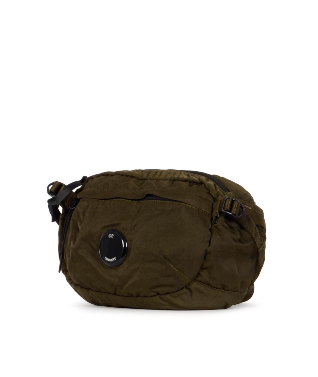 CP COMPANY Зеленая синтетическая поясная сумка, фото 2