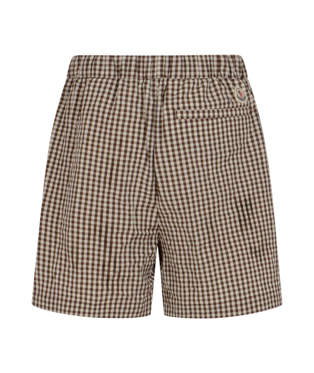 MONCLER Бежевые полиэстеровые шорты, фото 2