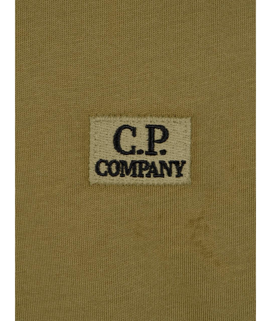 CP COMPANY Хаки хлопковая футболка, фото 3