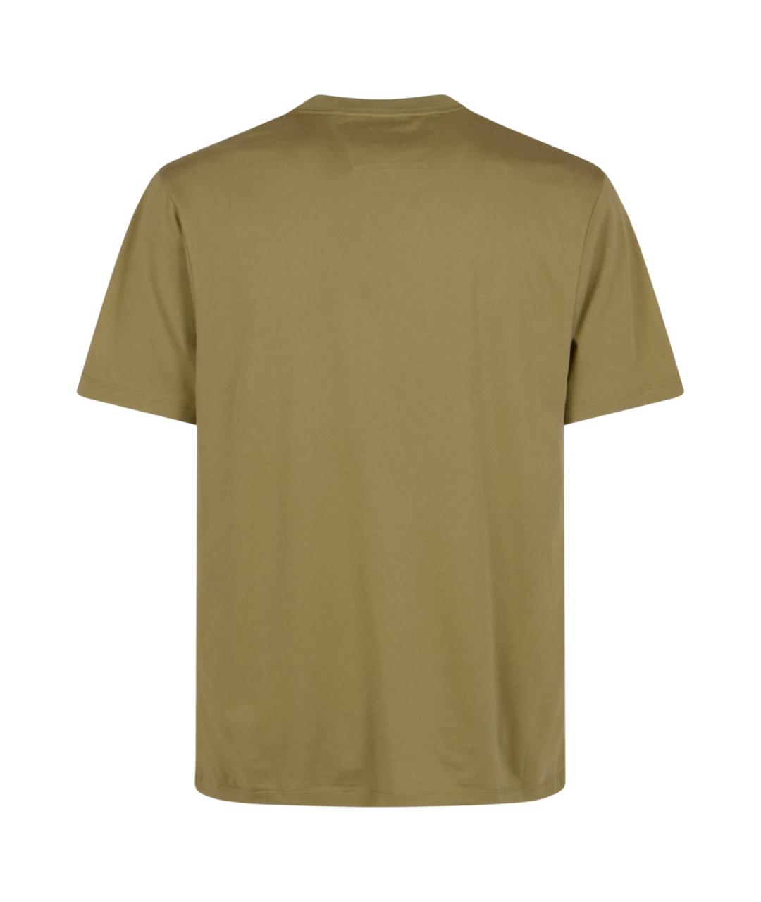 CP COMPANY Хаки хлопковая футболка, фото 2