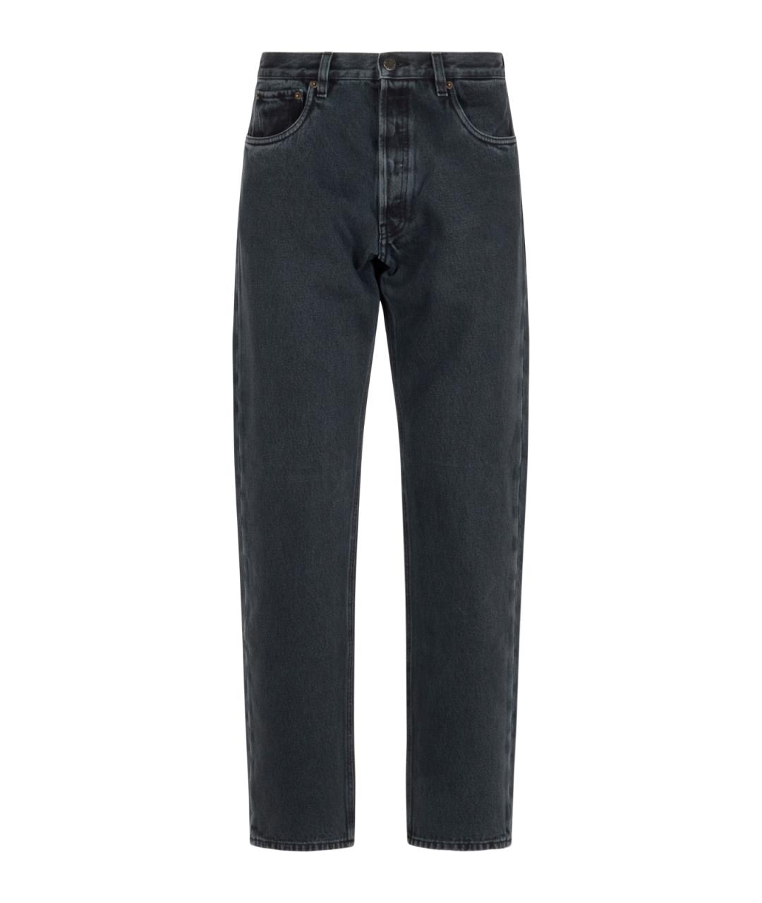 PRADA Черные хлопковые прямые джинсы, фото 1