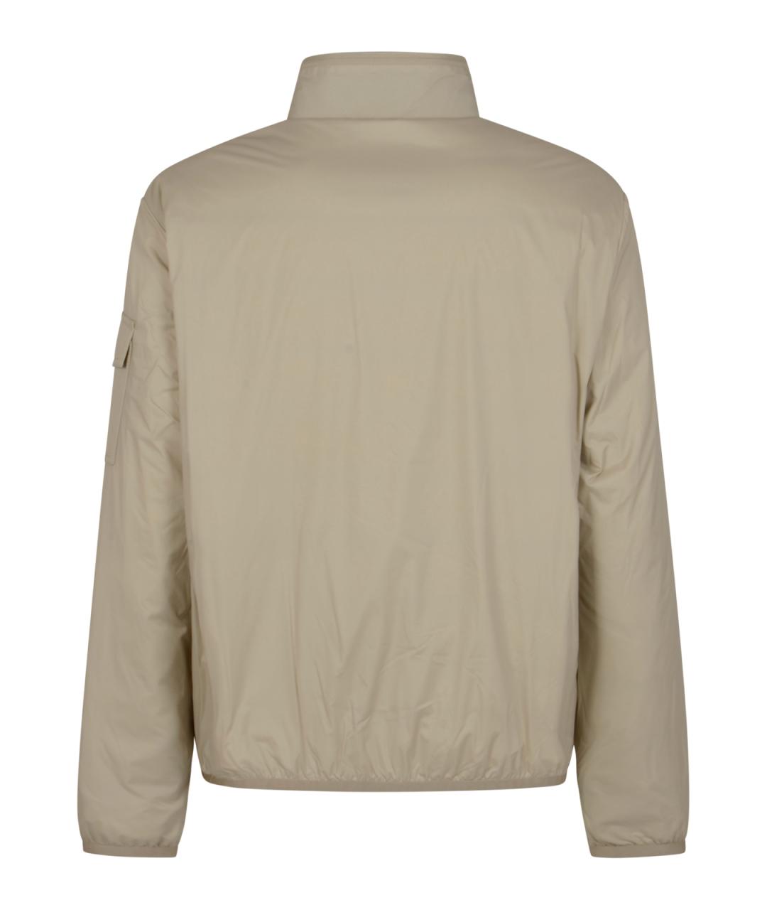 MONCLER Бежевая синтетическая куртка, фото 2