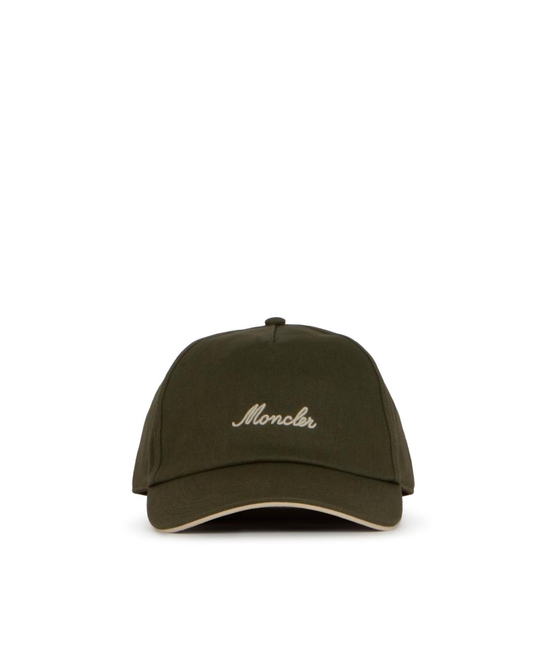 MONCLER Зеленая хлопковая кепка/бейсболка, фото 1