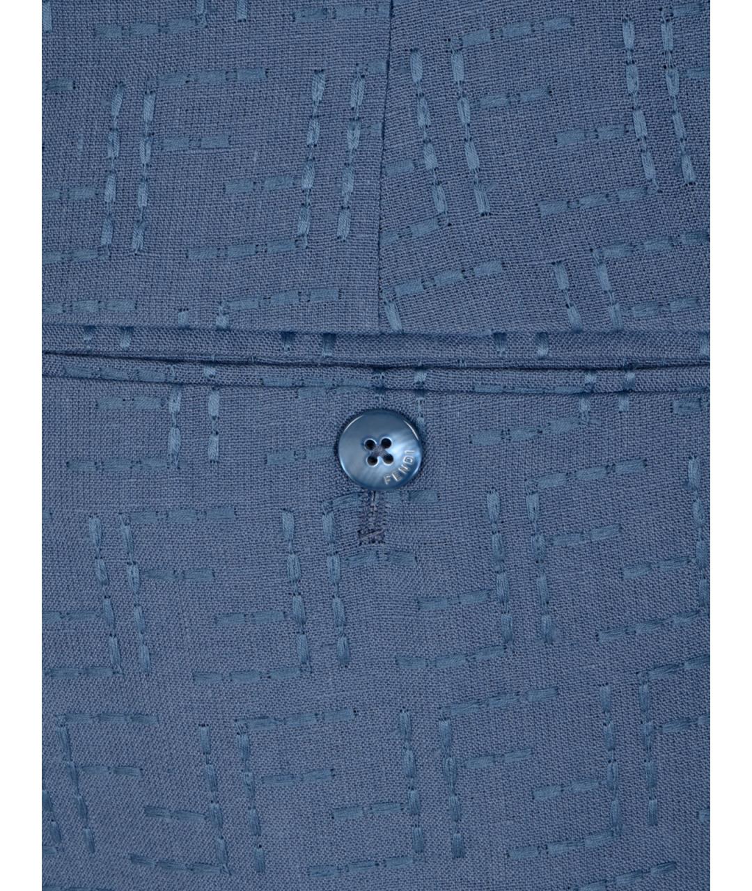 FENDI Голубые хлопковые шорты, фото 3