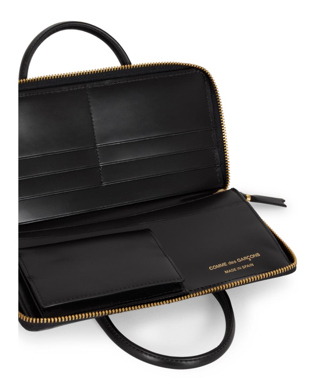 COMME DES GARÇONS WALLET Черный кожаный кошелек, фото 4