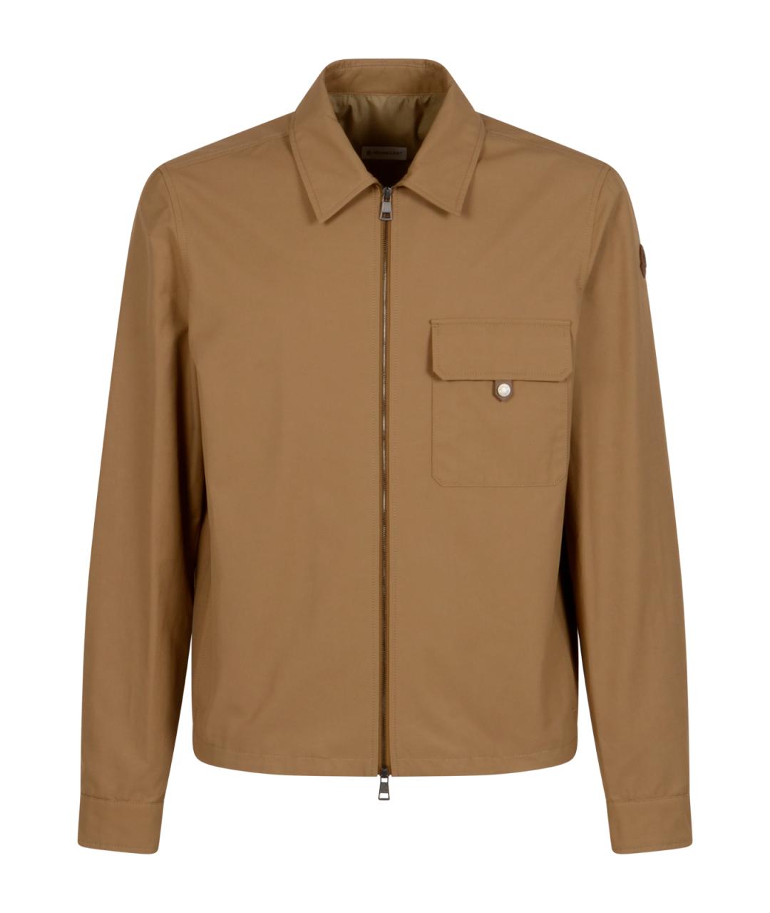 MONCLER Коричневая хлопковая куртка, фото 1