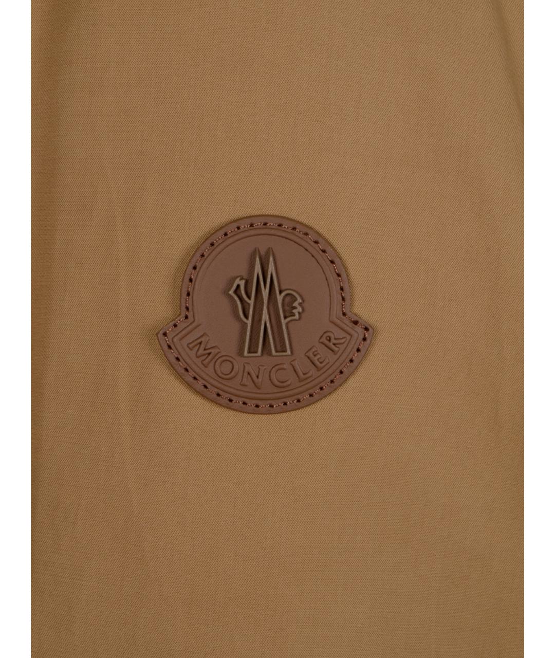 MONCLER Коричневая хлопковая куртка, фото 3