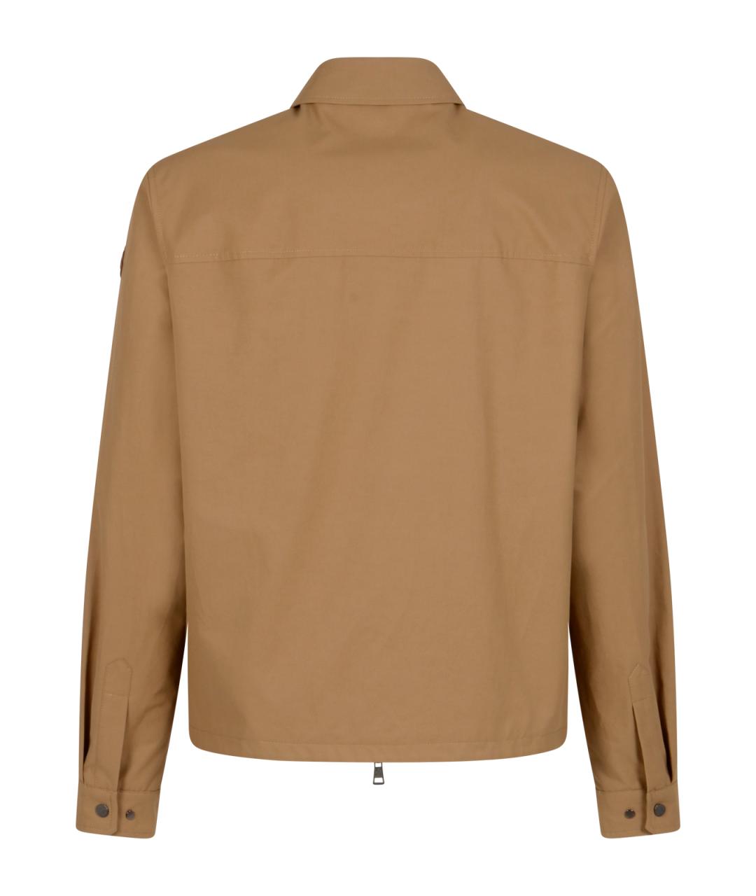 MONCLER Коричневая хлопковая куртка, фото 2