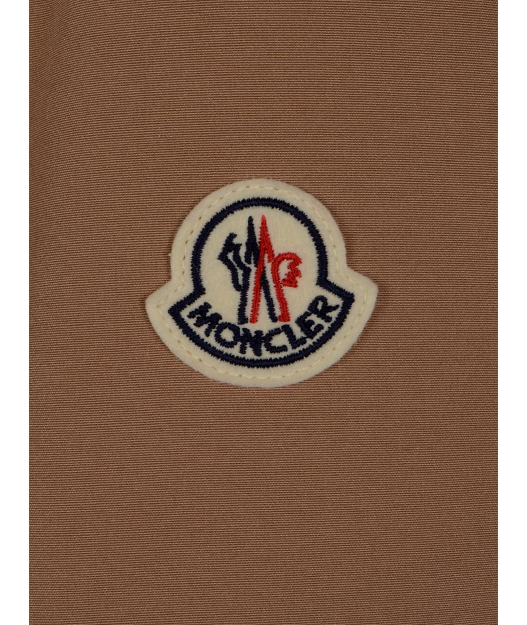 MONCLER Бежевая синтетическая куртка, фото 3
