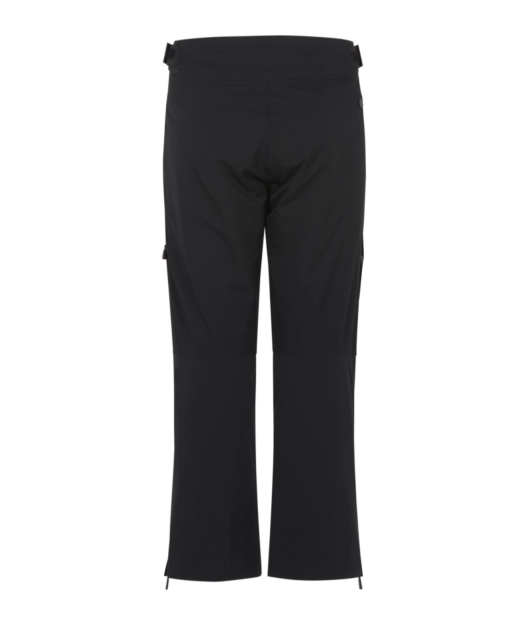 MONCLER GRENOBLE Черные полиамидовые повседневные брюки, фото 2