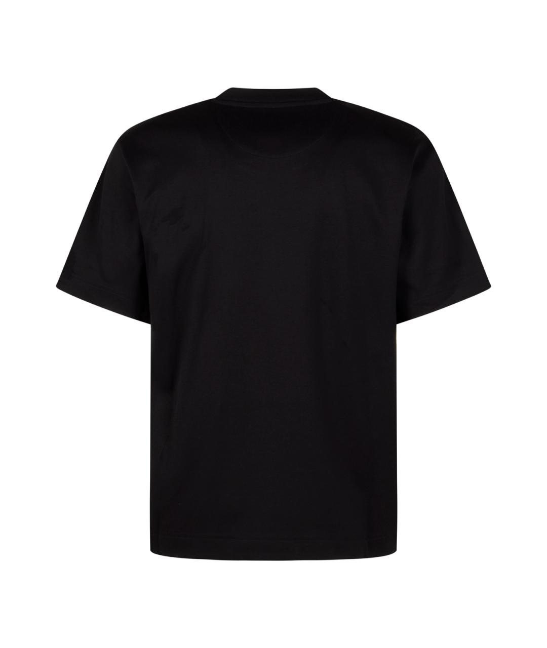 FENDI Черная хлопковая футболка, фото 2