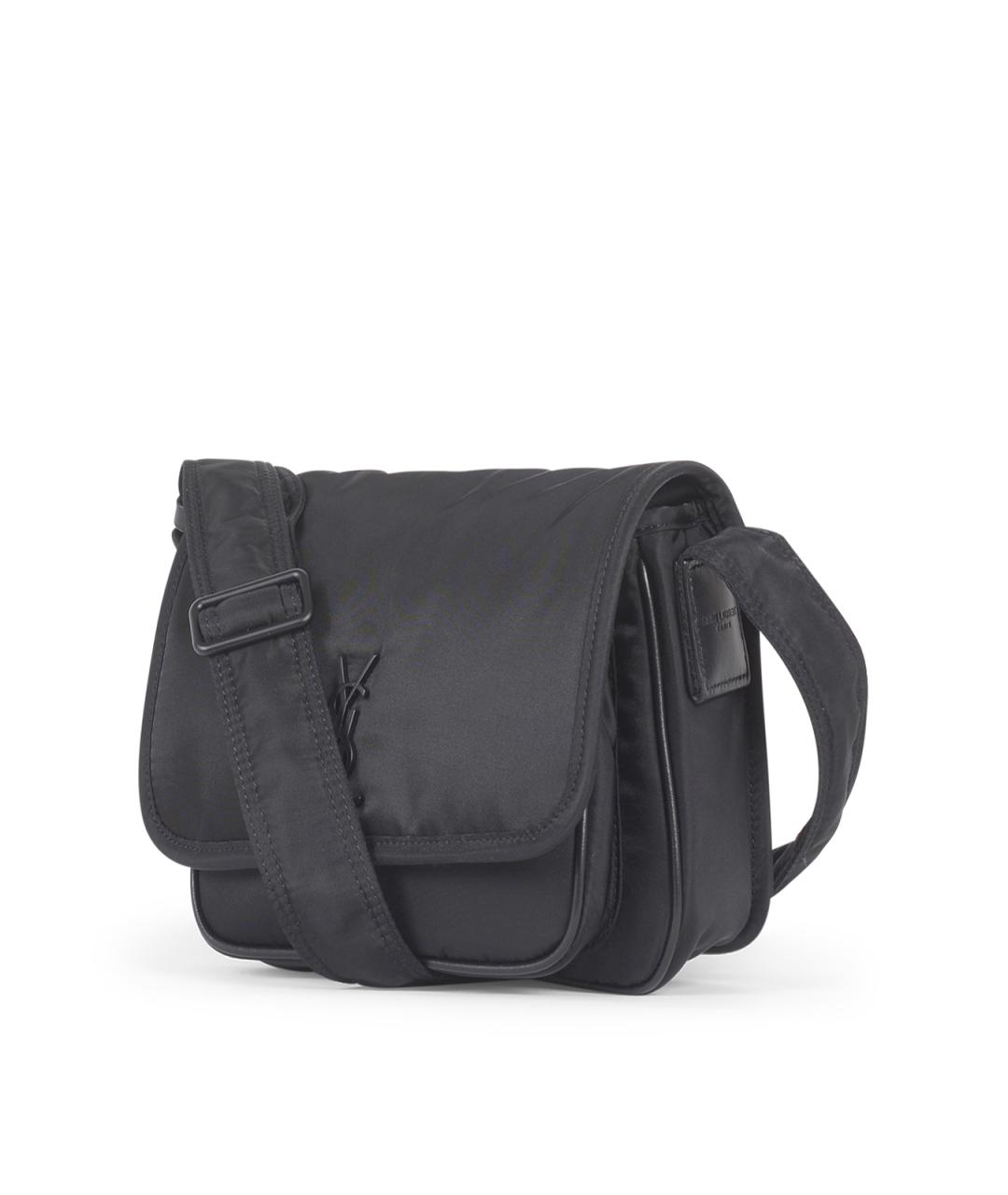 SAINT LAURENT Черная синтетическая сумка на плечо, фото 2