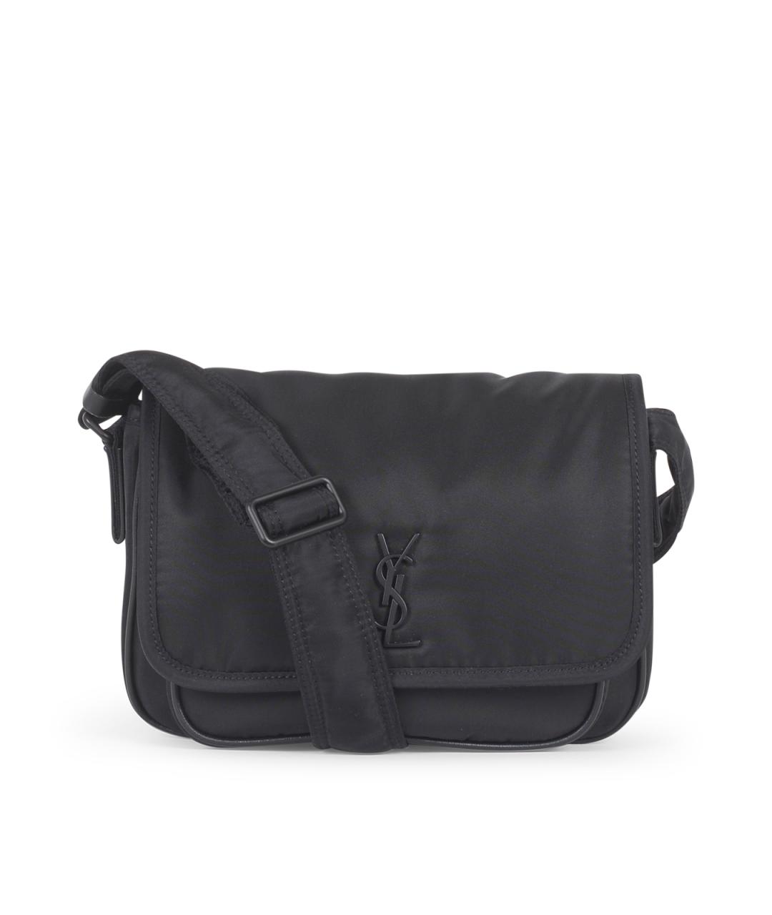 SAINT LAURENT Черная синтетическая сумка на плечо, фото 1