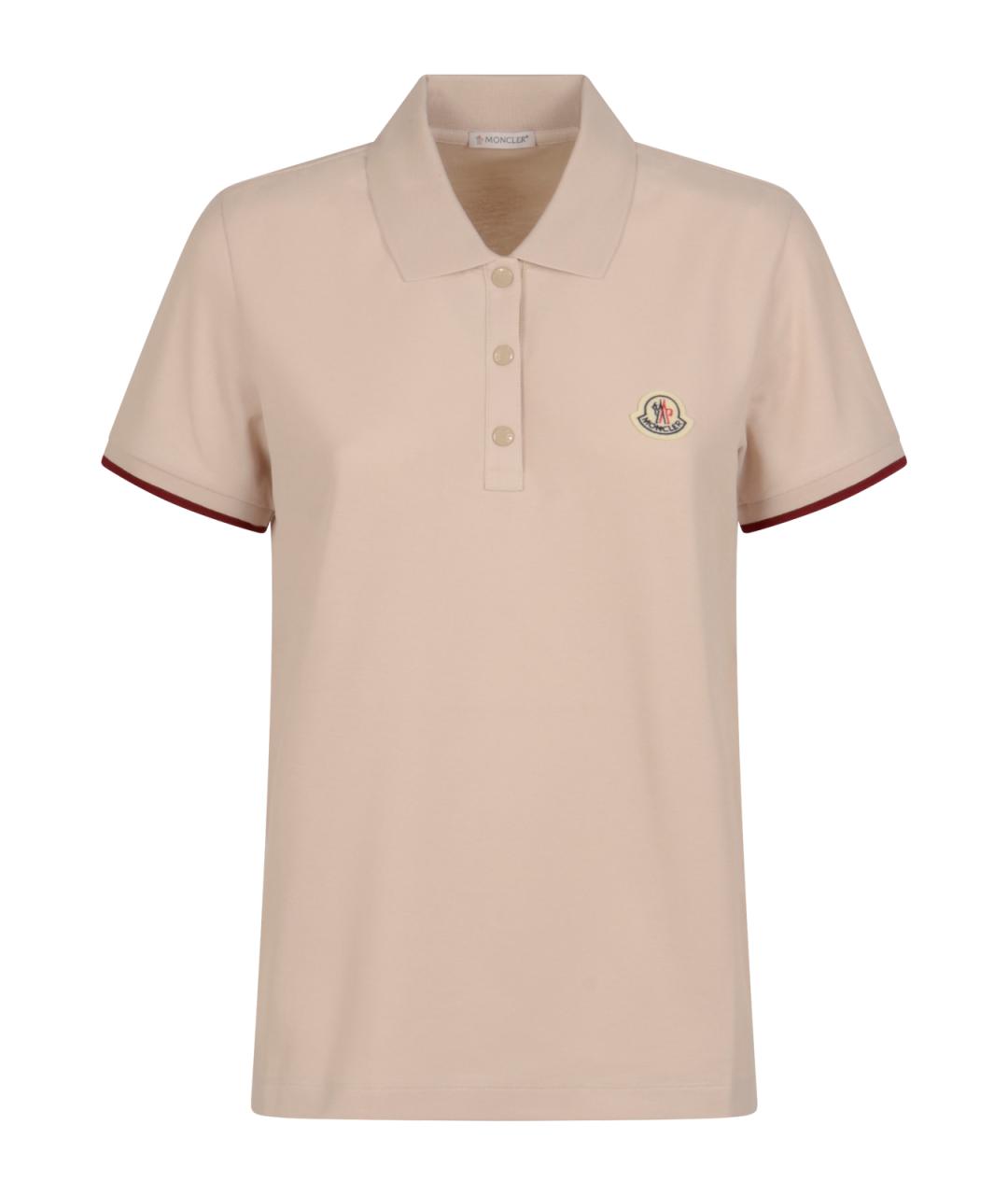MONCLER Коричневая хлопковая футболка, фото 1
