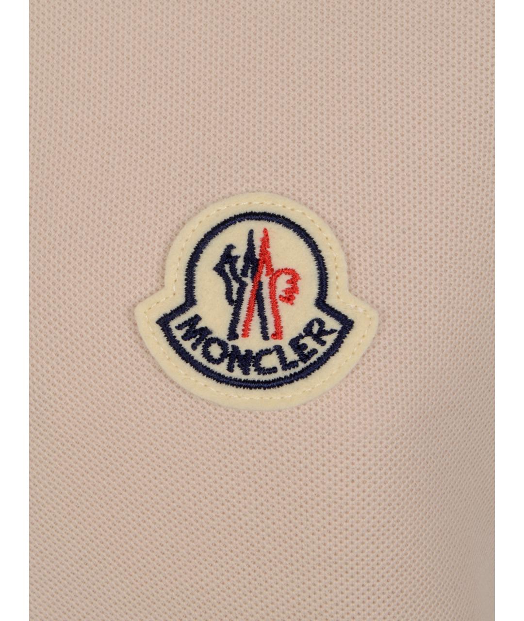 MONCLER Коричневая хлопковая футболка, фото 3