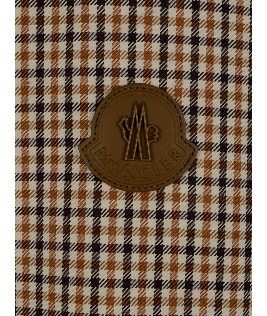 MONCLER Коричневая синтетическая куртка, фото 3