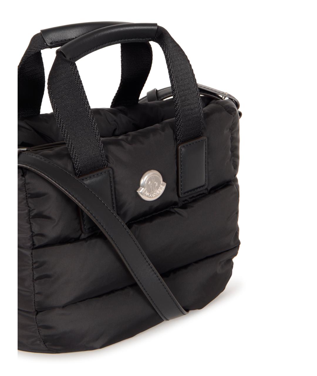 MONCLER Черная синтетическая сумка тоут, фото 4