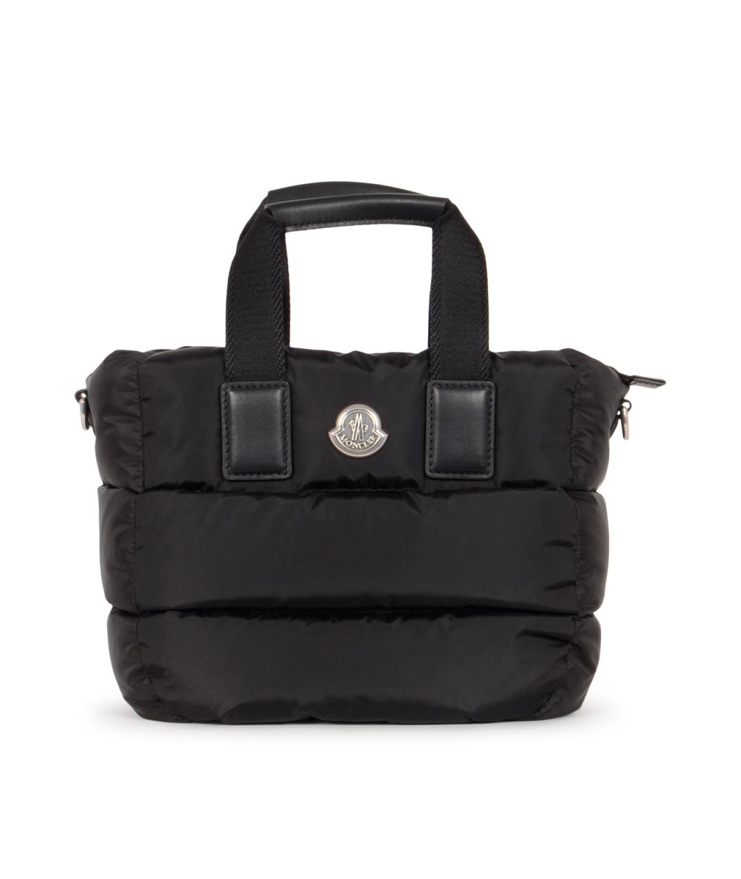MONCLER Черная синтетическая сумка тоут, фото 1