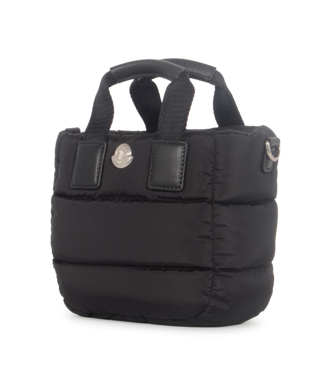 MONCLER Черная синтетическая сумка тоут, фото 2