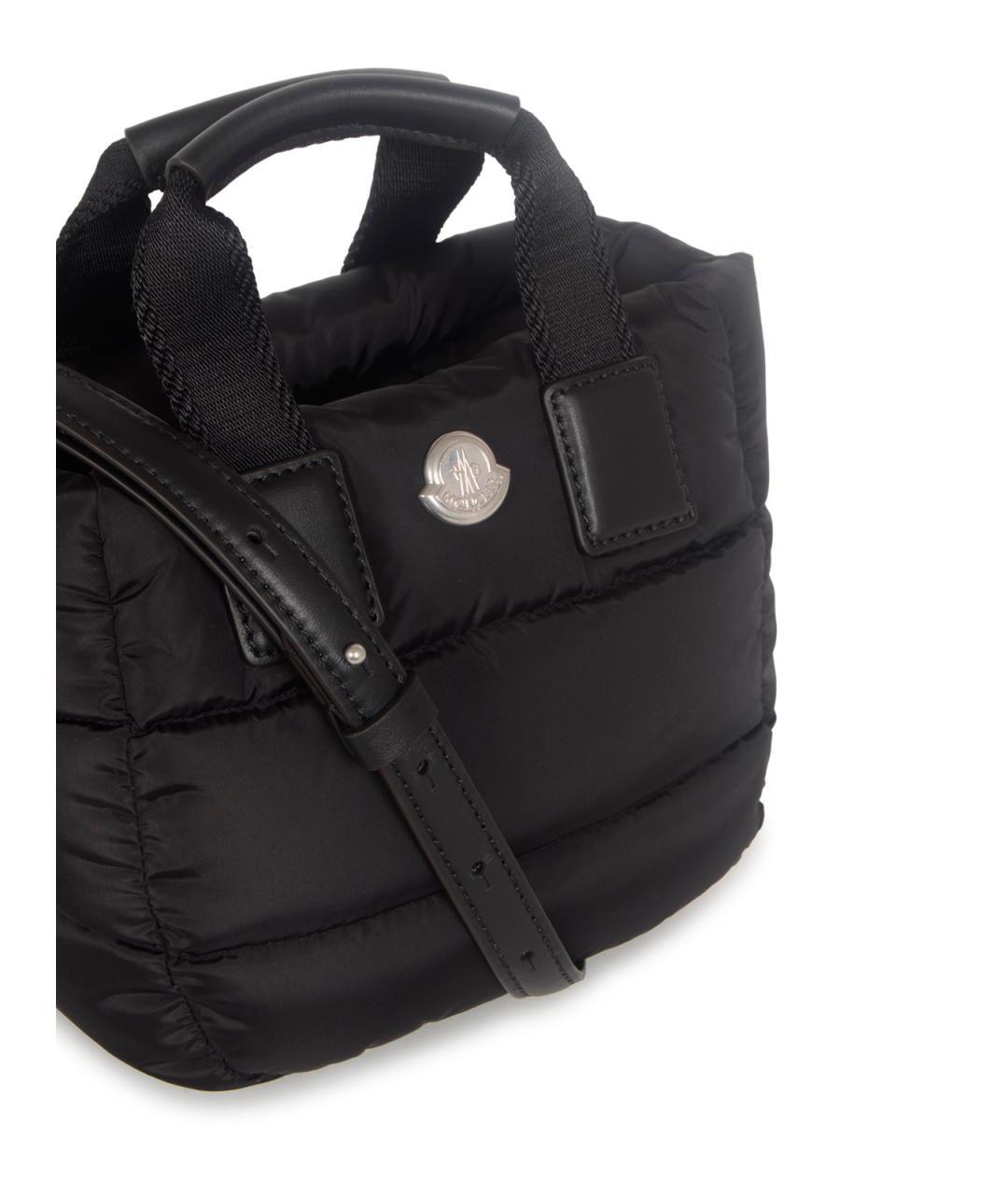 MONCLER Черная синтетическая сумка тоут, фото 4